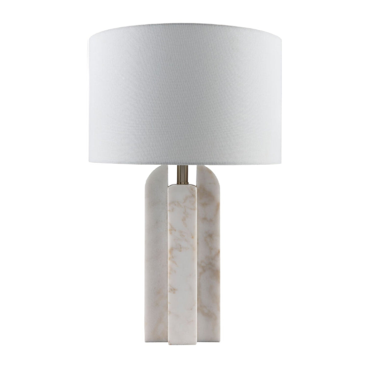 Modern European furniture - White Marble Linen Table Lamp S - www.oroa.com