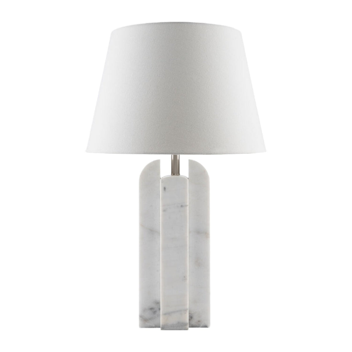Modern European furniture - White Marble Linen Table Lamp L - www.oroa.com