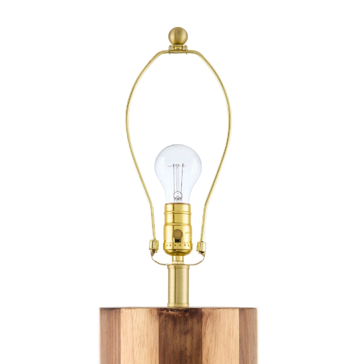 Modern European furniture - Brown Stripes Wooden Floor Lamp - www.oroa.com