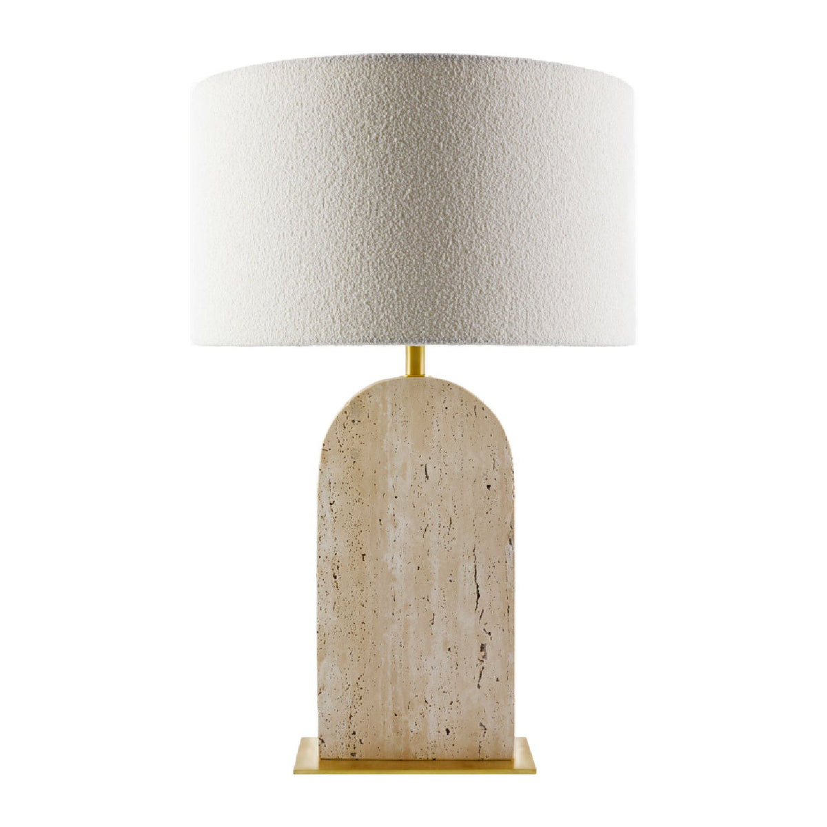 Modern European furniture - Beige Arched Travertine Table Lamp - www.oroa.com