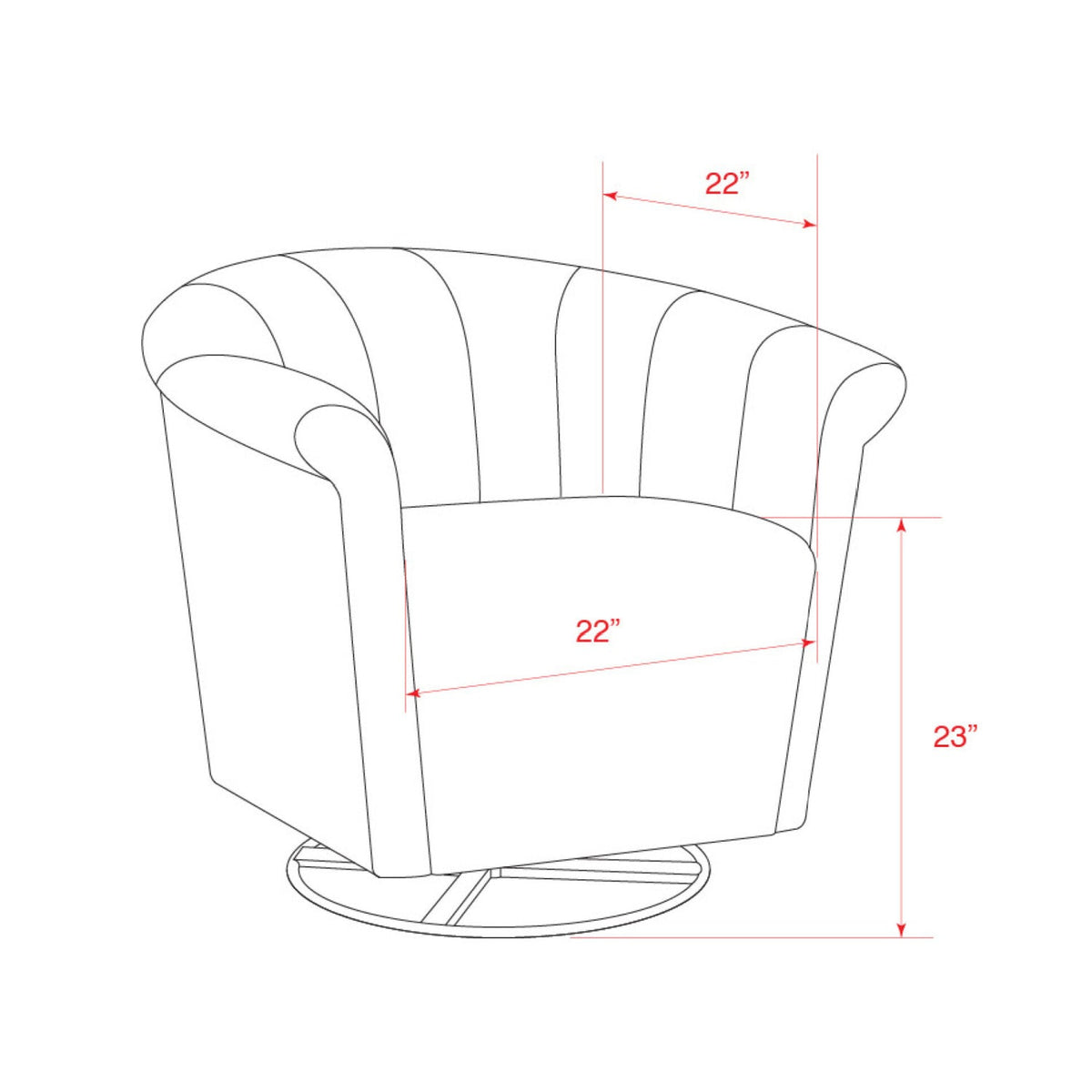 Modern European furniture - Brown Cotton Swivel Chair - www.oroa.com