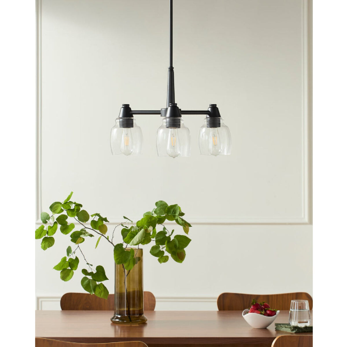 Modern European furniture - Iron Framed Glass Chandelier - www.oroa.com