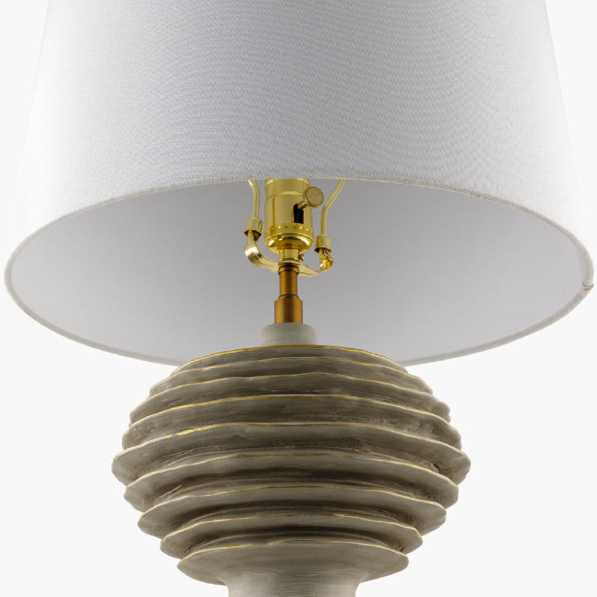 Modern European furniture - Gray Sculptured Accent Table Lamp - www.oroa.com