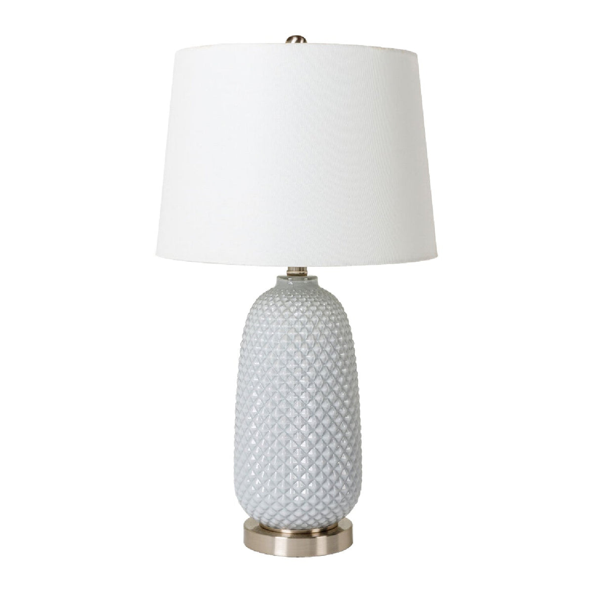 Modern European furniture - Gray Textured Glass Table Lamp - www.oroa.com