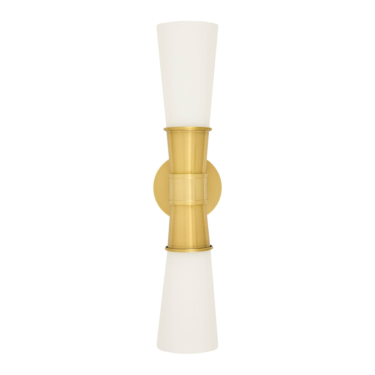 Modern European furniture - White Glass 2-Light Wall Lamp - www.oroa.com