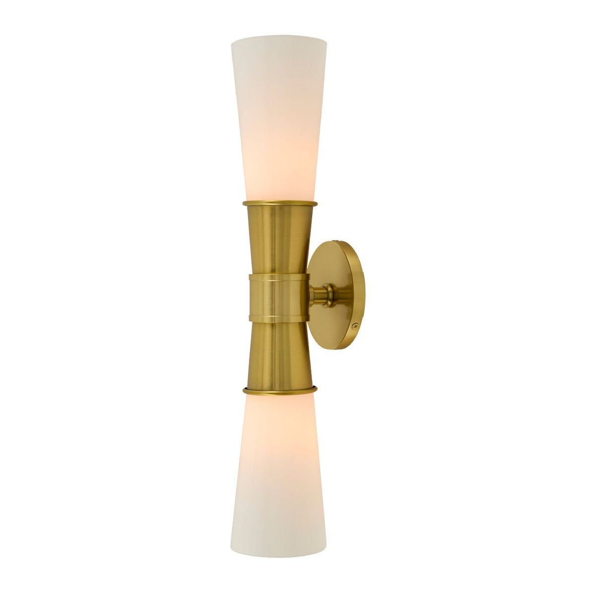 Modern European furniture - White Glass 2-Light Wall Lamp - www.oroa.com
