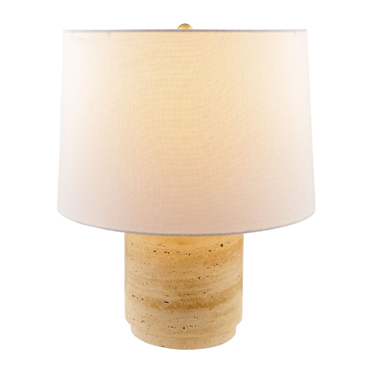 Modern European furniture - Travertine Base Accent Table Lamp - www.oroa.com