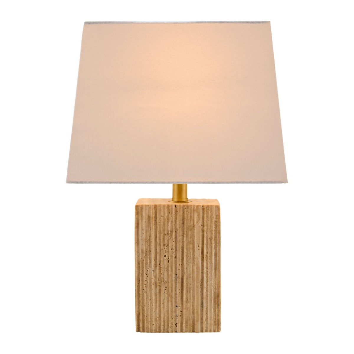 Modern European furniture - Brown Travertine Accent Table Lamp - www.oroa.com