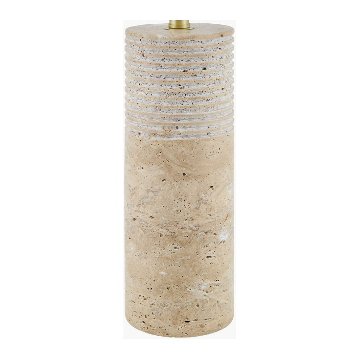 Modern European furniture - Cylindrical Travertine Accent Table Lamp - www.oroa.com