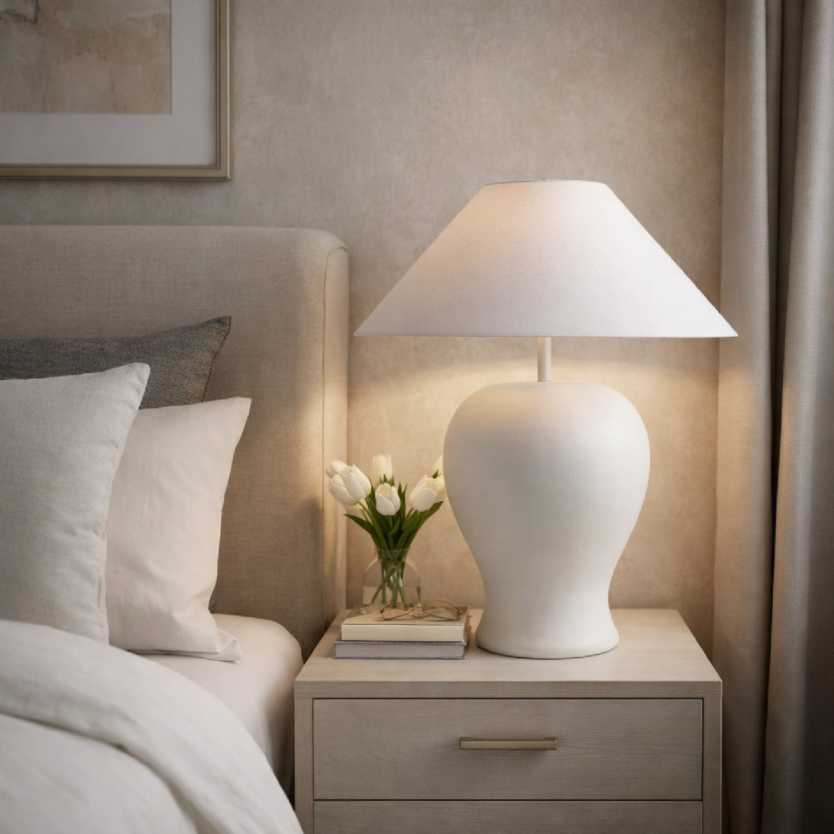 Modern European furniture - Ceramic Base Accent Table Lamp - www.oroa.com