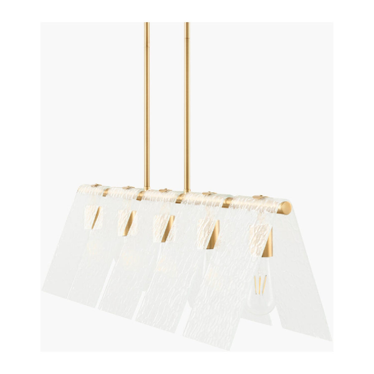 Modern European furniture - 5-Light Glass Pyramid Linear Chandelier - www.oroa.com