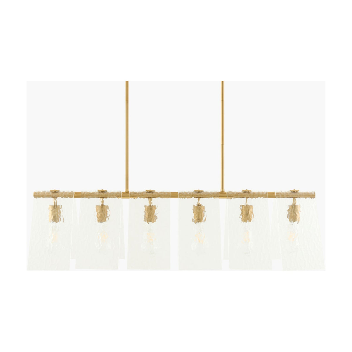 Modern European furniture - 6-Light Clear Glass Linear Chandelier - www.oroa.com