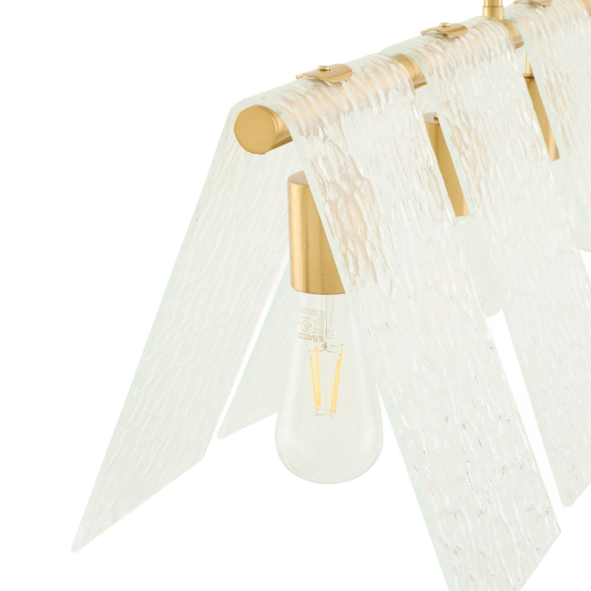 Modern European furniture - 6-Light Clear Glass Linear Chandelier - www.oroa.com