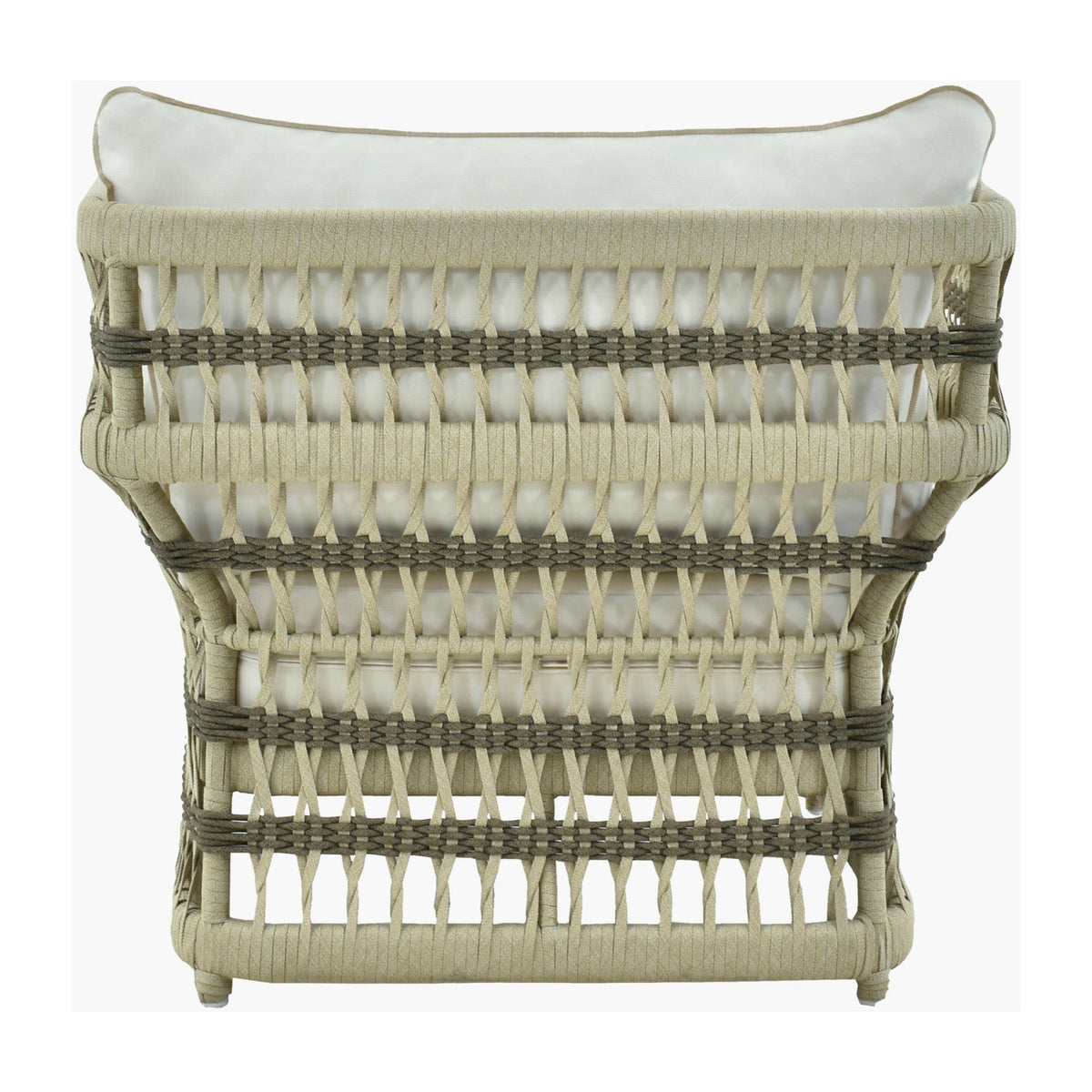 Modern European furniture - Cream Aluminum Outdoor Accent Chair - www.oroa.com