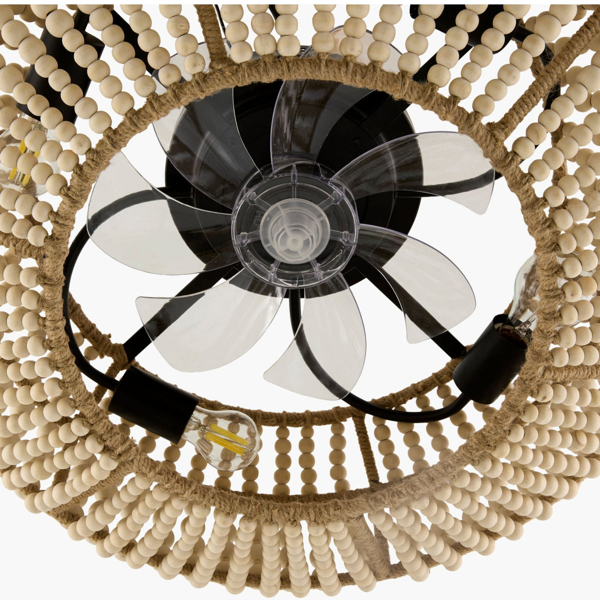 Modern European furniture - Wooden Beads 4-Light Chandelier - www.oroa.com
