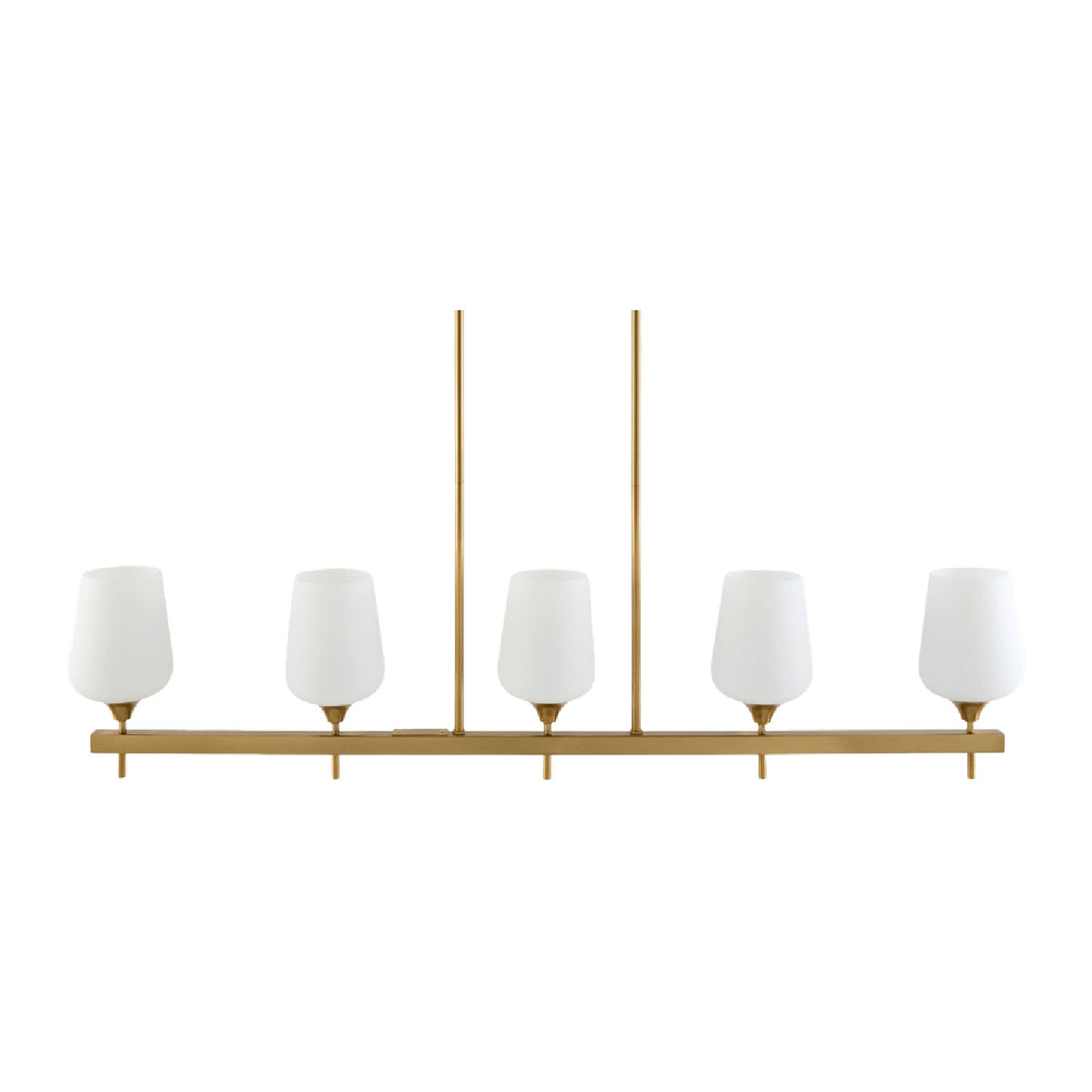 Modern European furniture - Glass 5-Light Linear Chandelier - www.oroa.com