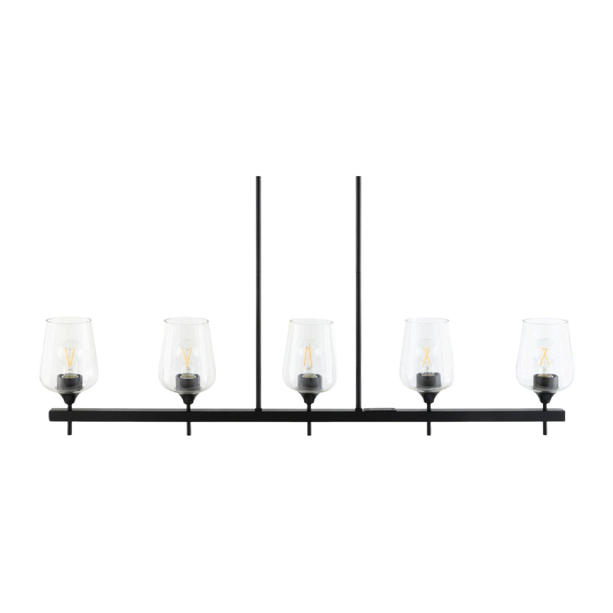 Modern European furniture - Glass 5-Light Linear Chandelier - www.oroa.com