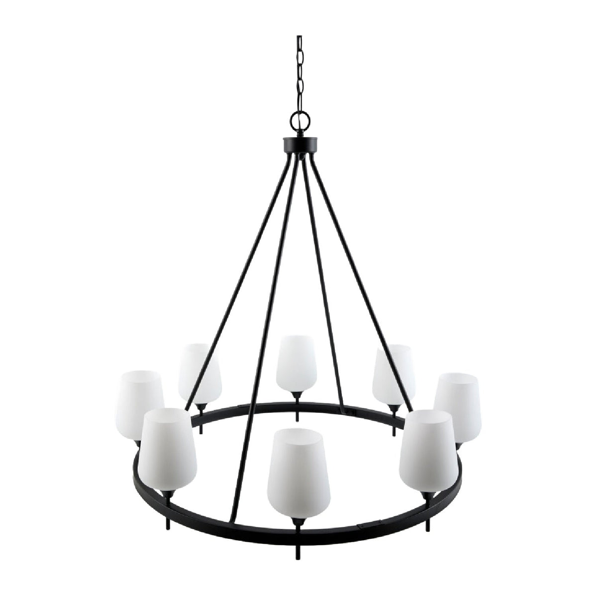 Modern European furniture - Iron Ring Glass Chandelier - www.oroa.com