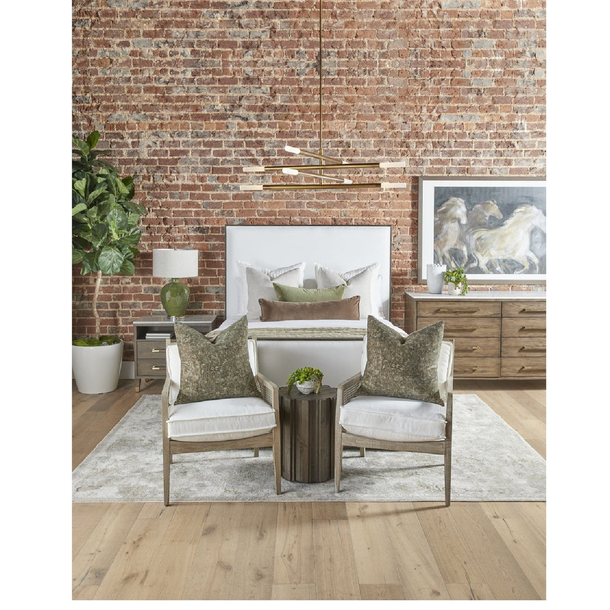Marble Top Oak 2-Drawer Nightstand | Living Essentials Cambria