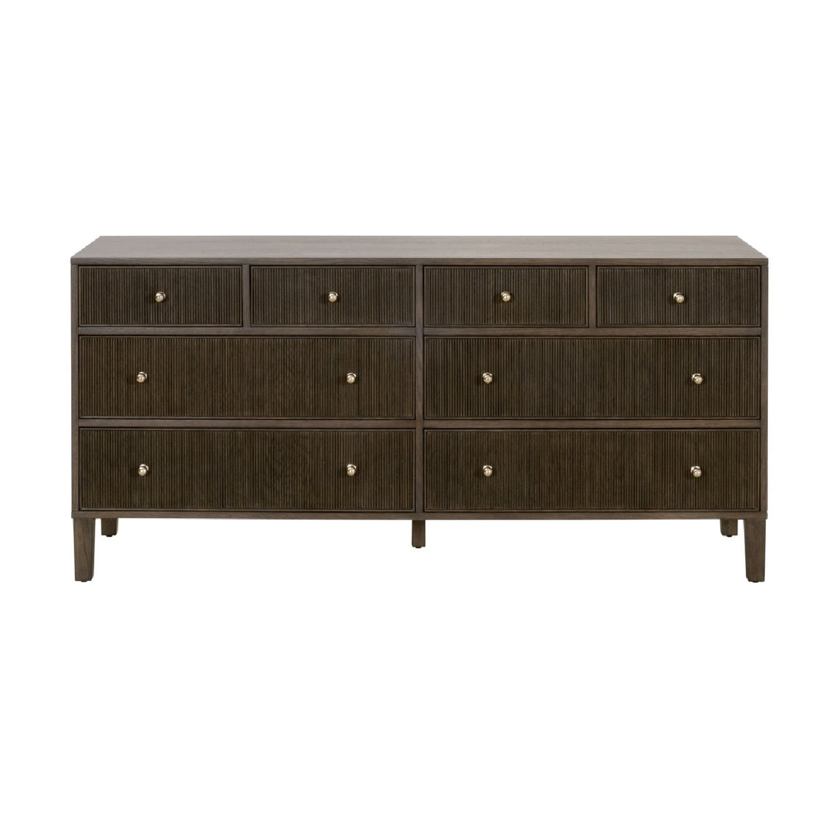 8-Drawer Oak Double Dresser | Living Essentials Highland