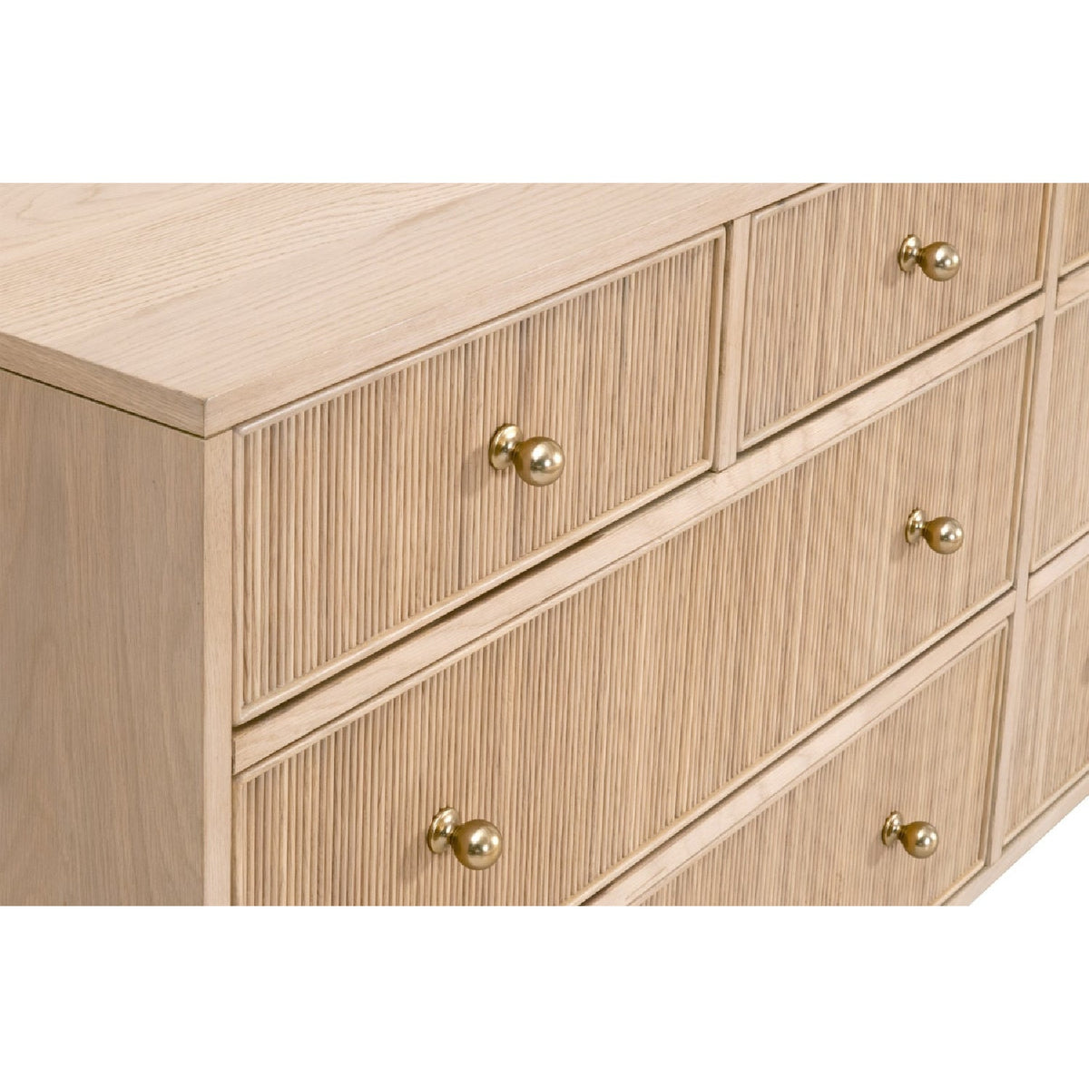 8-Drawer Oak Double Dresser | Living Essentials Highland