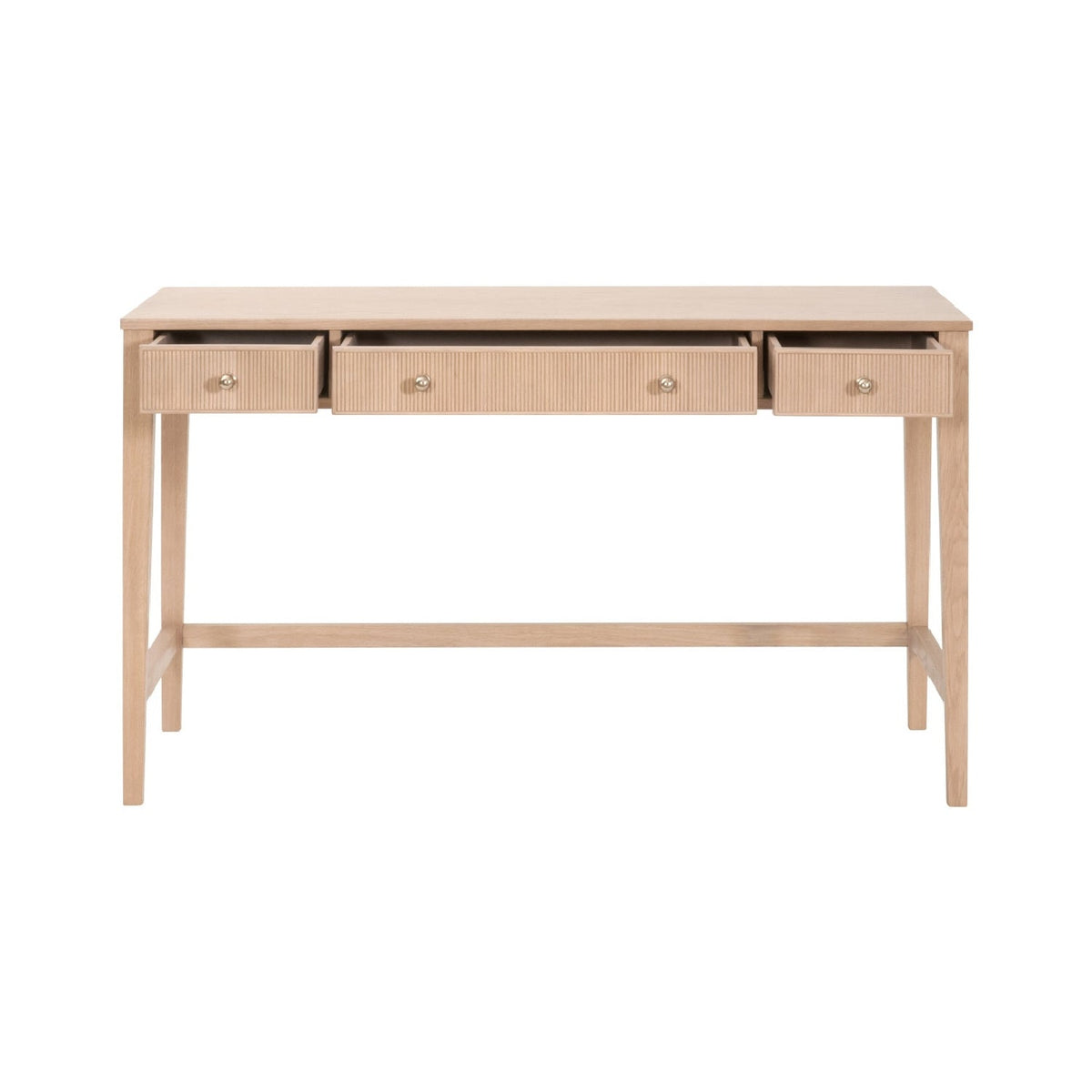 Modern European furniture - Natural Oak 3-Drawer Desk - www.oroa.com