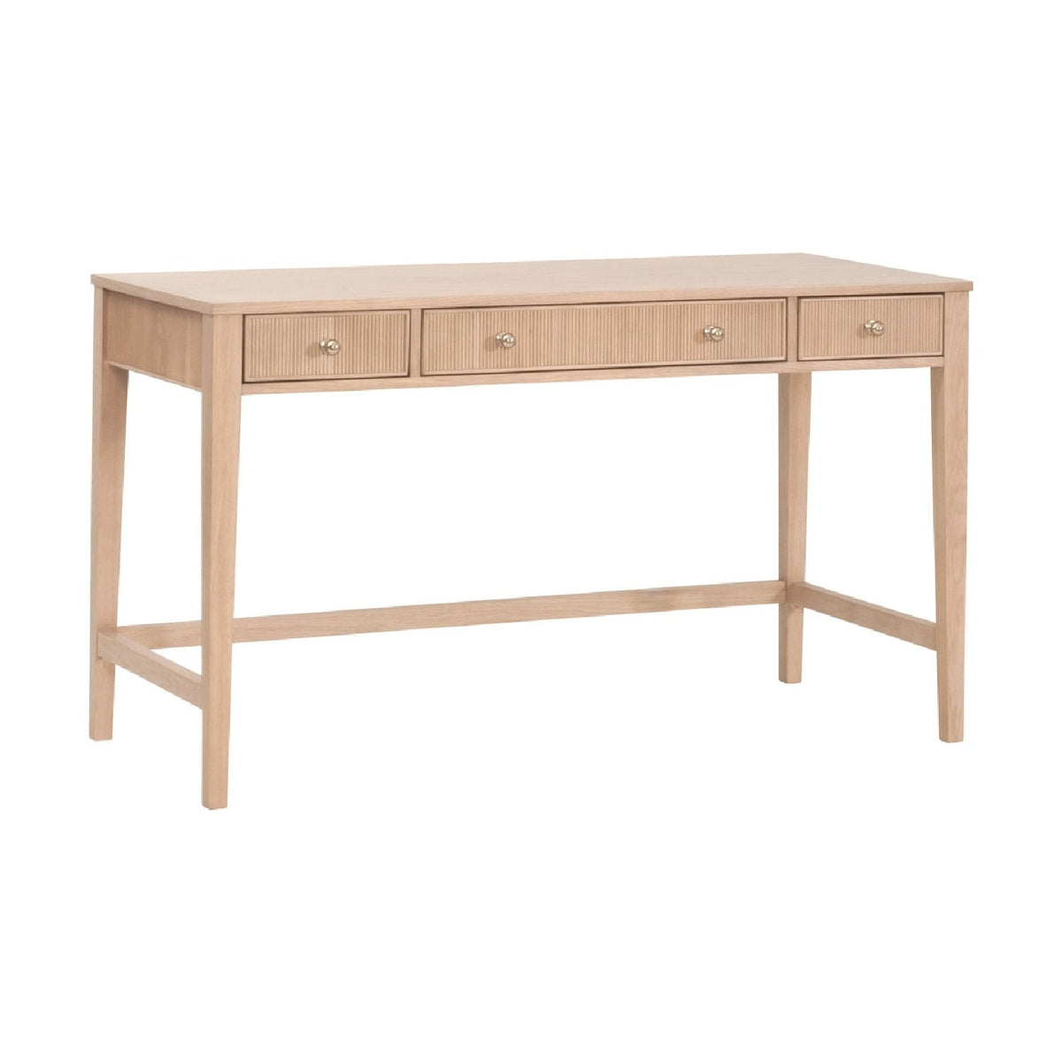 Modern European furniture - Natural Oak 3-Drawer Desk - www.oroa.com