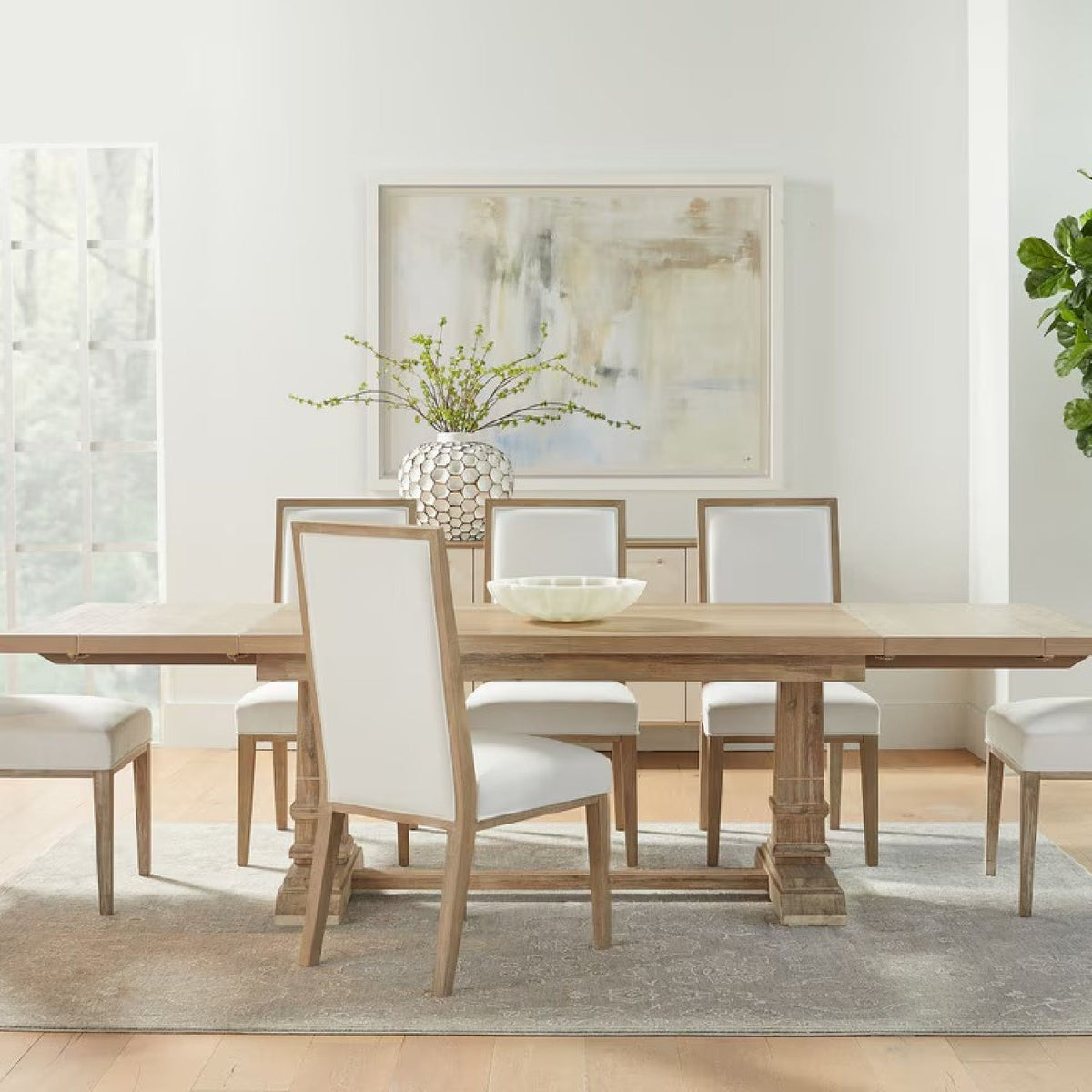 Solid Wood Framed Dining Chairs (2) | Living Essentials Martin