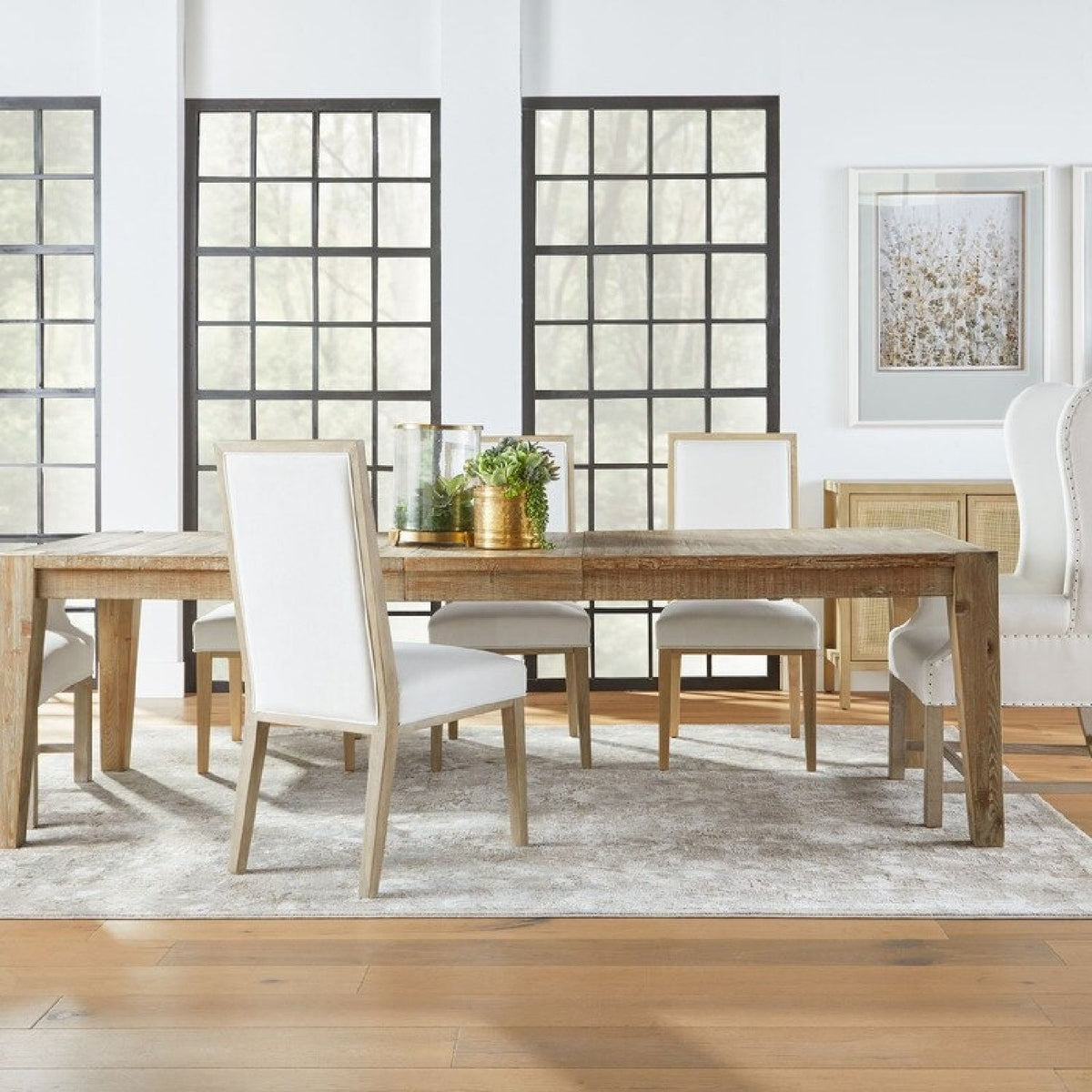 Solid Wood Framed Dining Chairs (2) | Living Essentials Martin