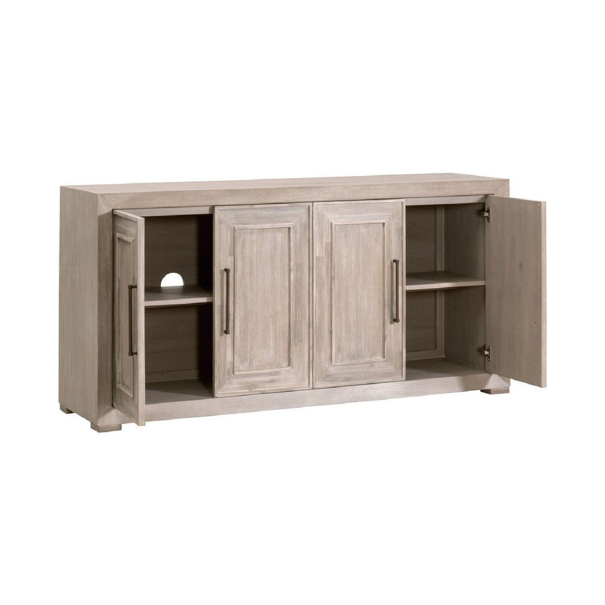 Modern European furniture - 4-Door Acacia Media Sideboard - www.oroa.com