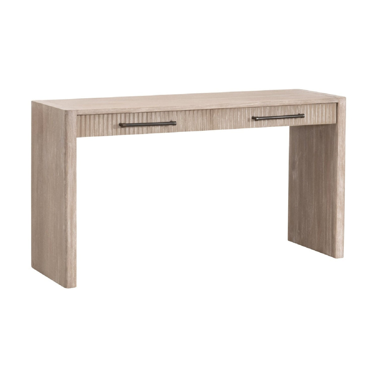 Modern European furniture - Gray Acacia 2-Drawer Console Table - www.oroa.com