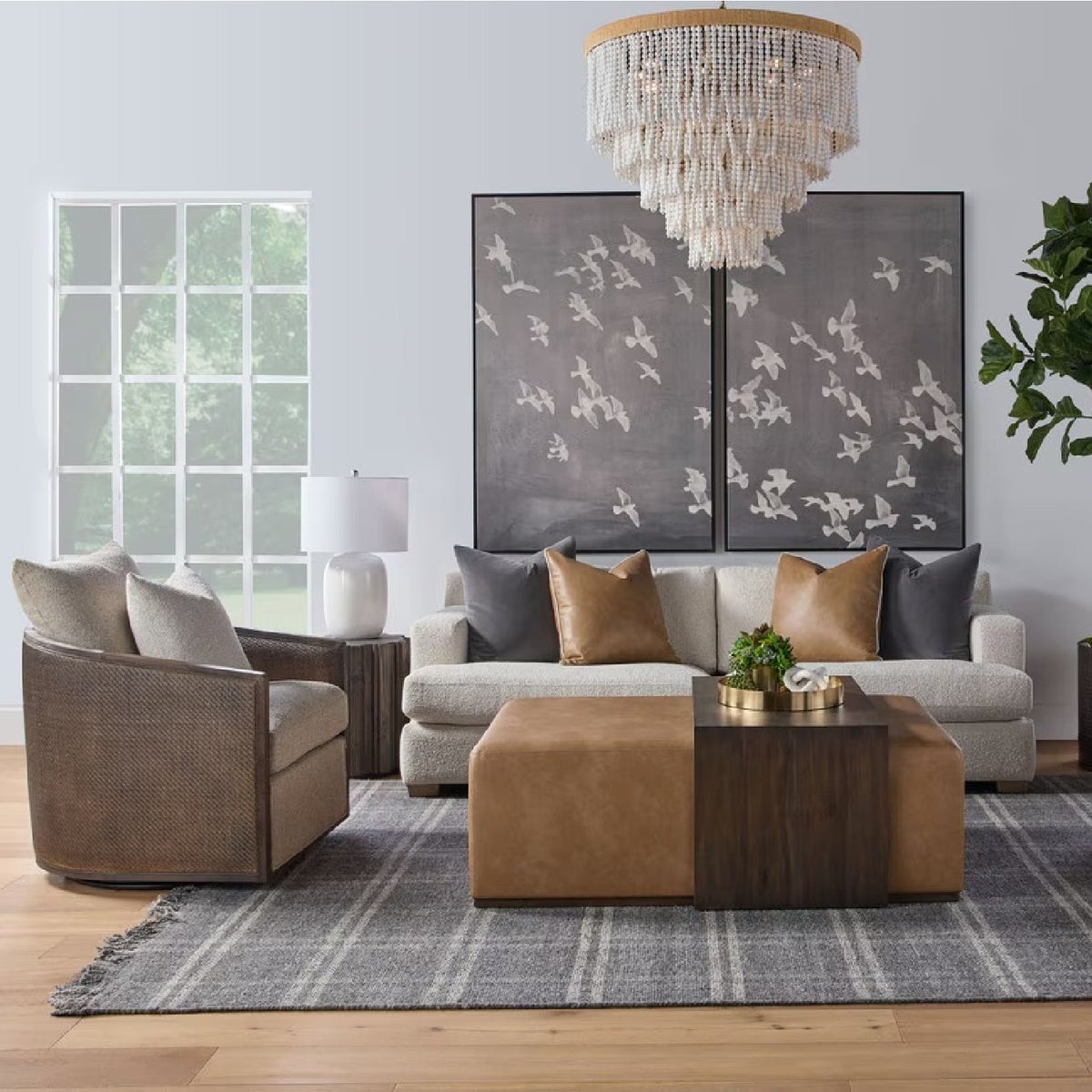 Acacia Upholstered Coffee Table | Living Essentials Dovetail