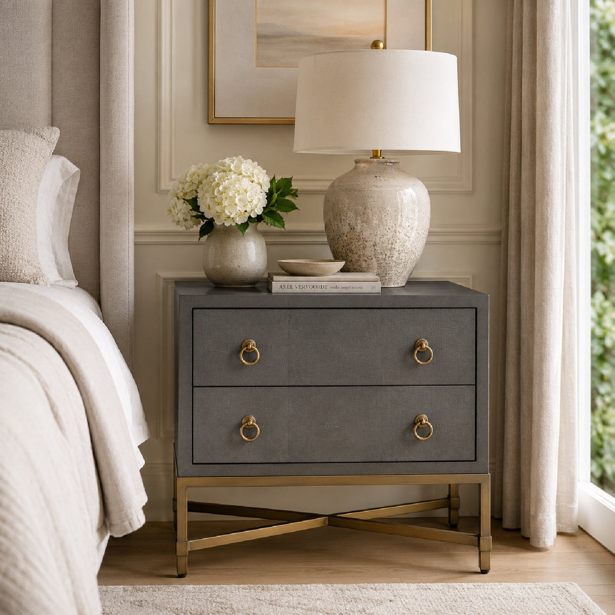 Shagreen Drawer Nightstand | Living Essentials Strand