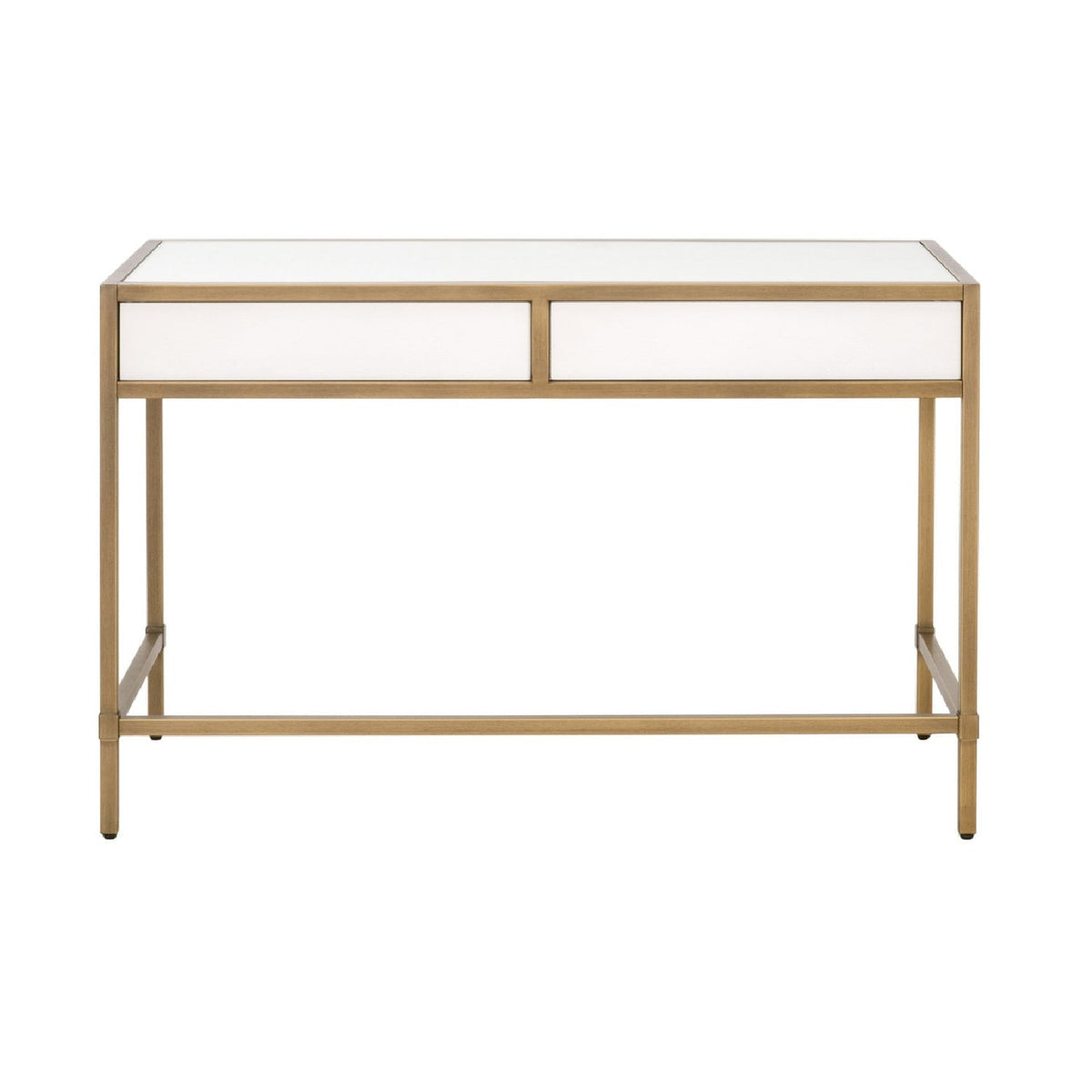 Modern European furniture - White Shagreen 2-Drawer Desk - www.oroa.com