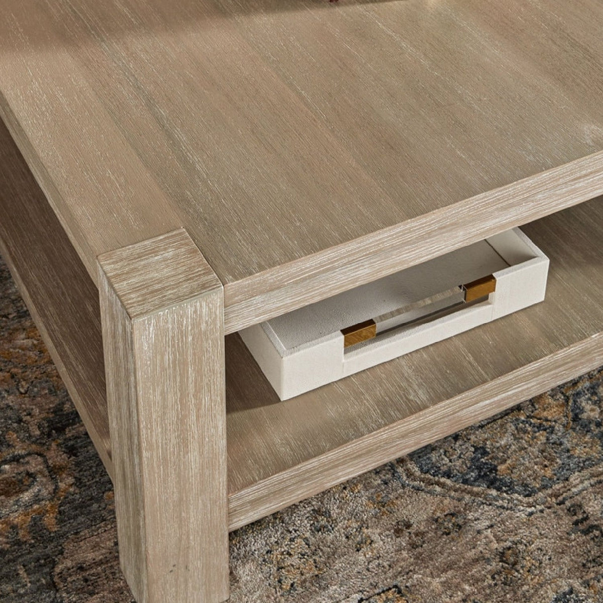 Gray Acacia Wooden Coffee Table | Living Essentials Adler