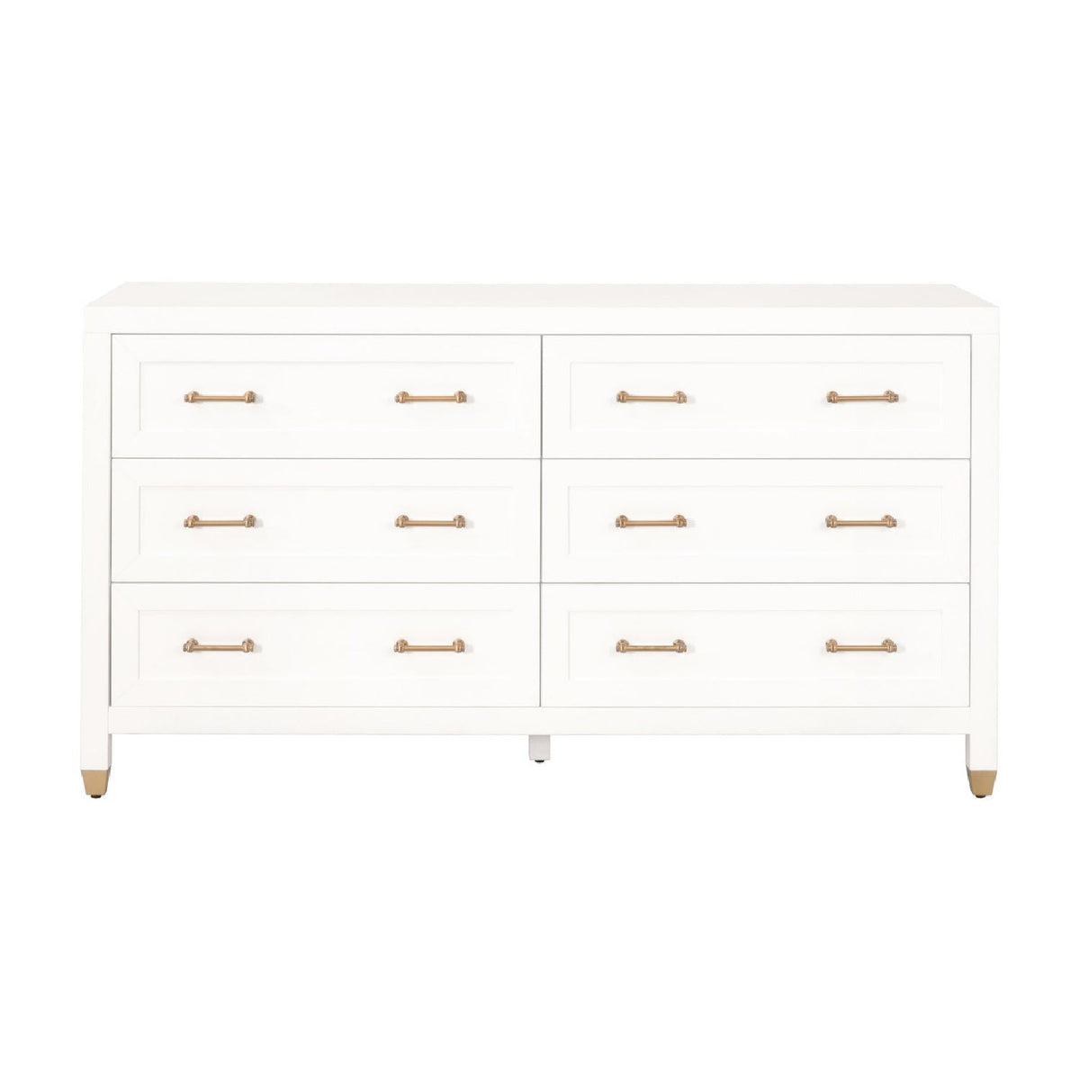 Modern European furniture - White 6-Drawer Double Dresser - www.oroa.com
