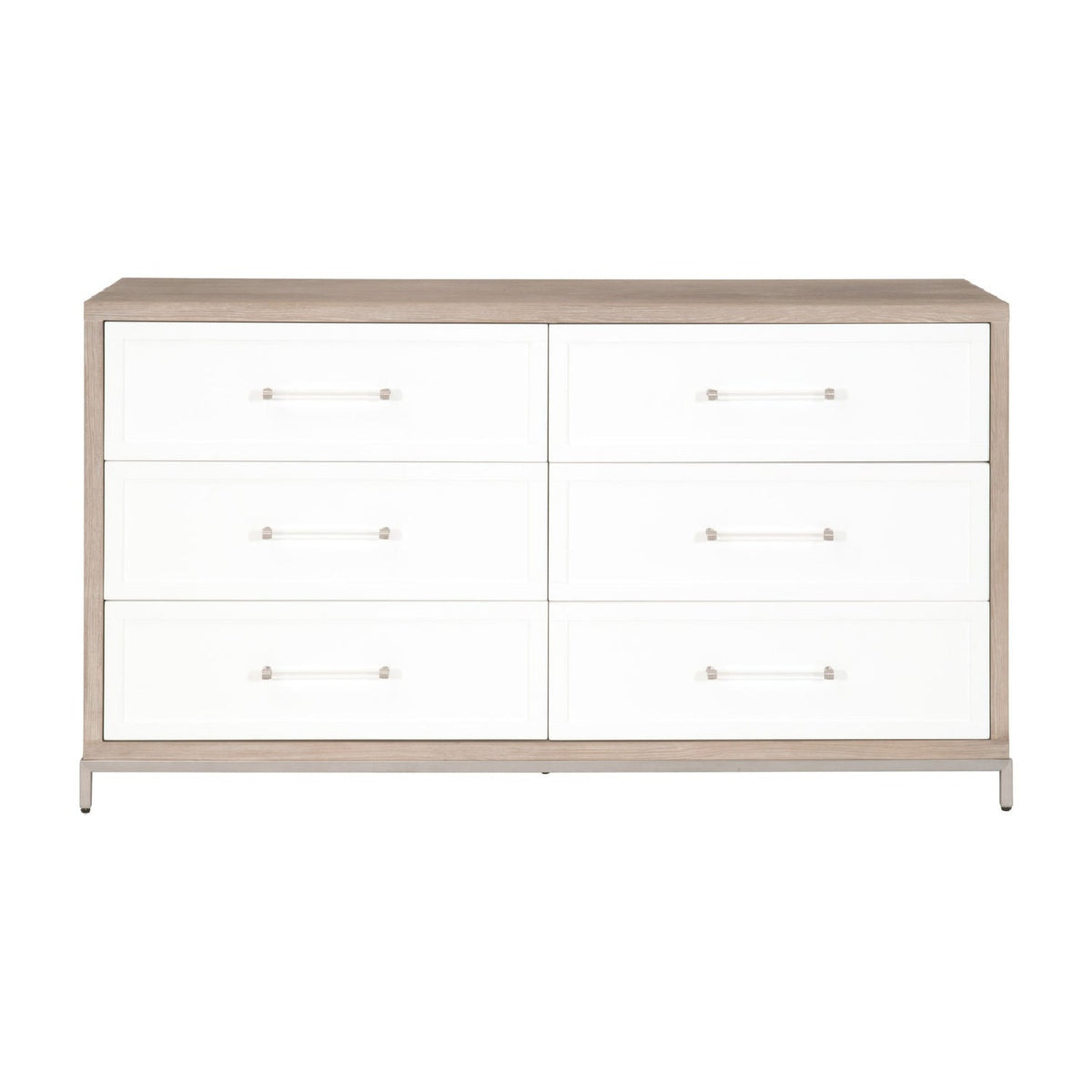 Modern European furniture - Gray Acacia 6-Drawer Double Dresser - www.oroa.com
