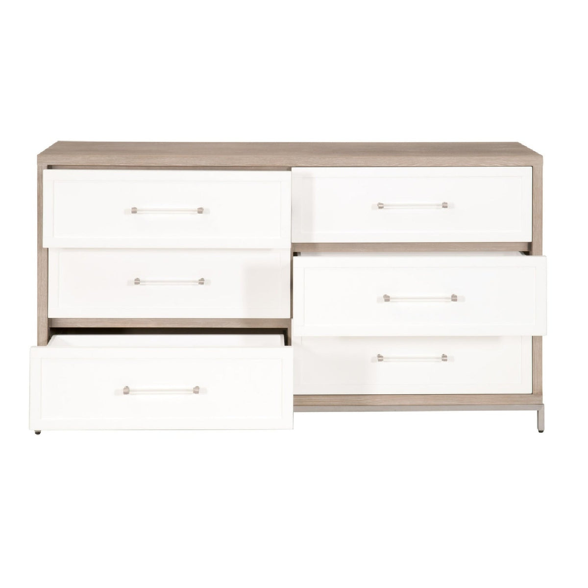 Modern European furniture - Gray Acacia 6-Drawer Double Dresser - www.oroa.com