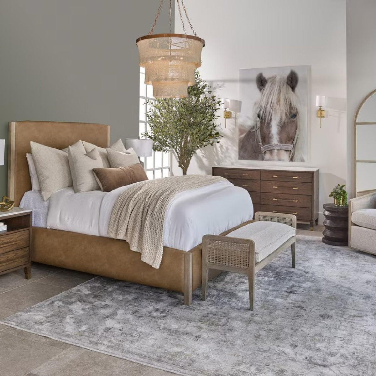 Solid Wood Framed Queen Bed | Living Essentials Emmett