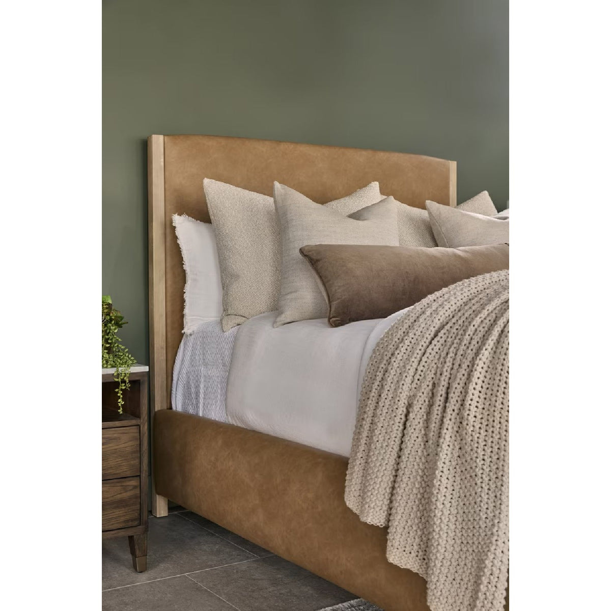Solid Wood Framed Queen Bed | Living Essentials Emmett
