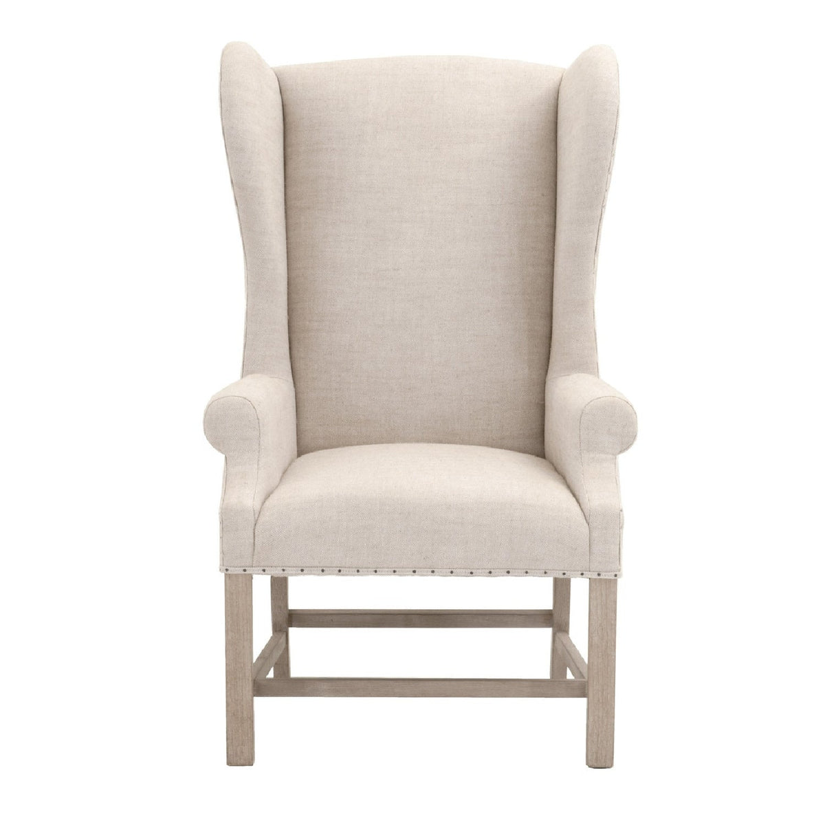 French Linen Wingback Accent Chair | Living Essentials Chateau