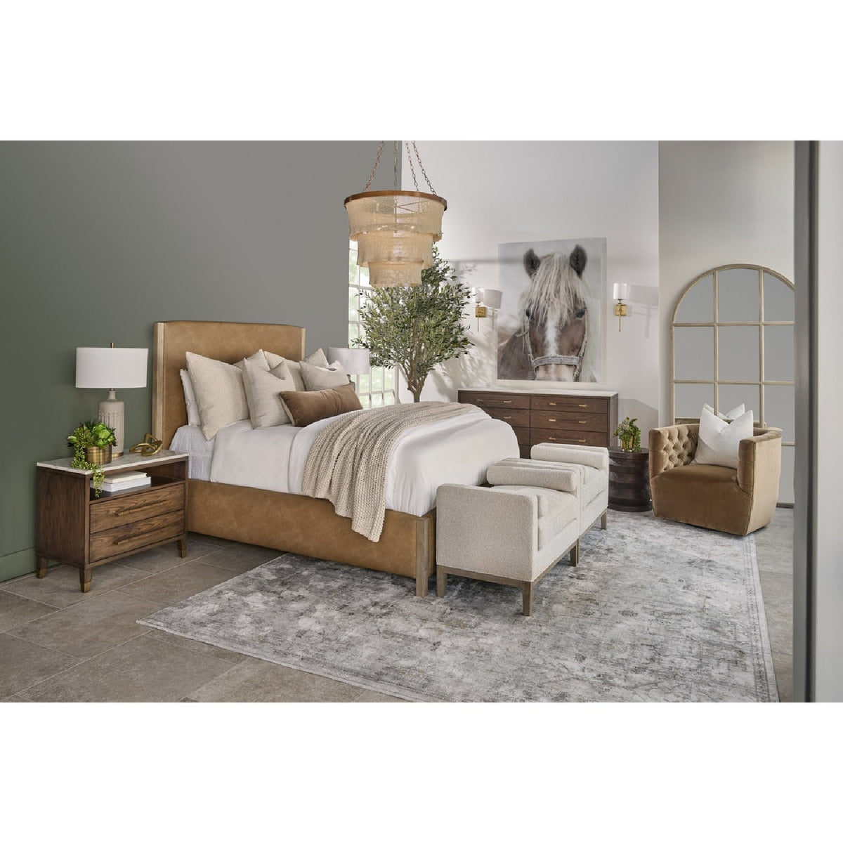 Tufted Back Swivel Club Chair | Living Essentials Marcel