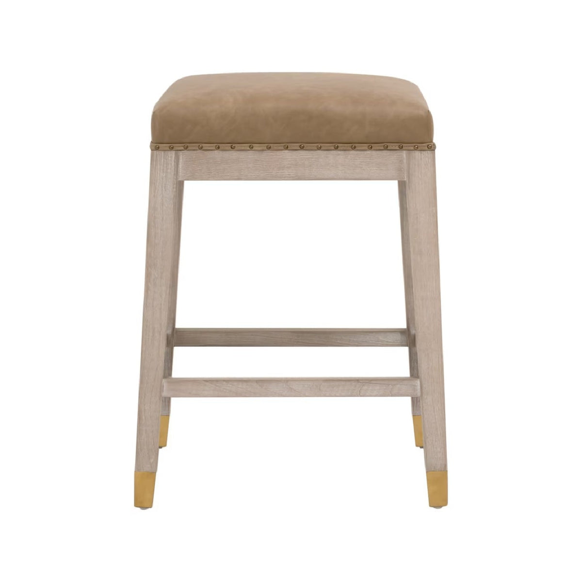 Vegan Leather Seat Counter Stool | Living Essentials Wyatt