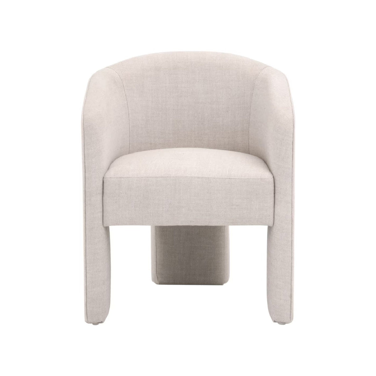 French Linen 3-Legged Accent Chair | Living Essentials Hall