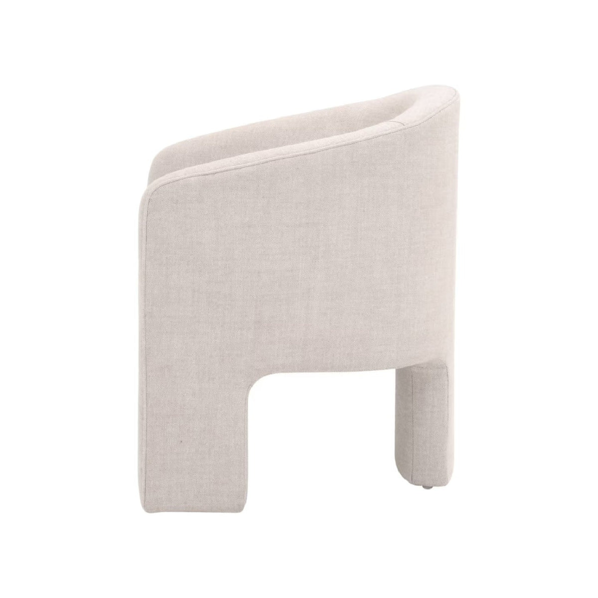 French Linen 3-Legged Accent Chair | Living Essentials Hall