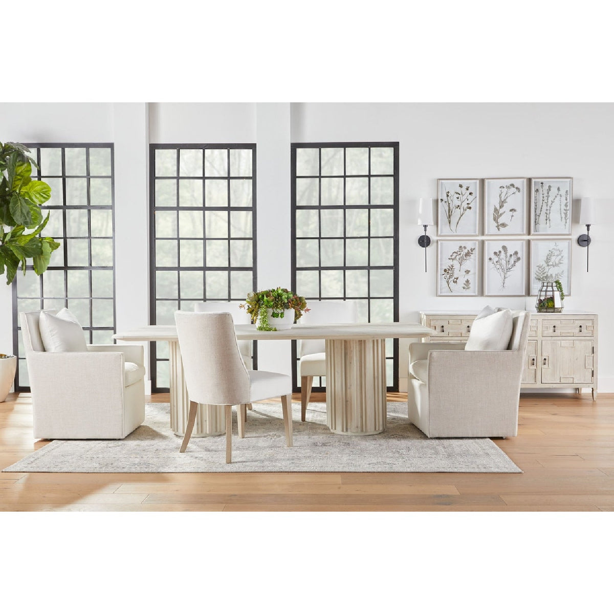 Two-Toned Wheeled Lounge Chair | Living Essentials Harmony