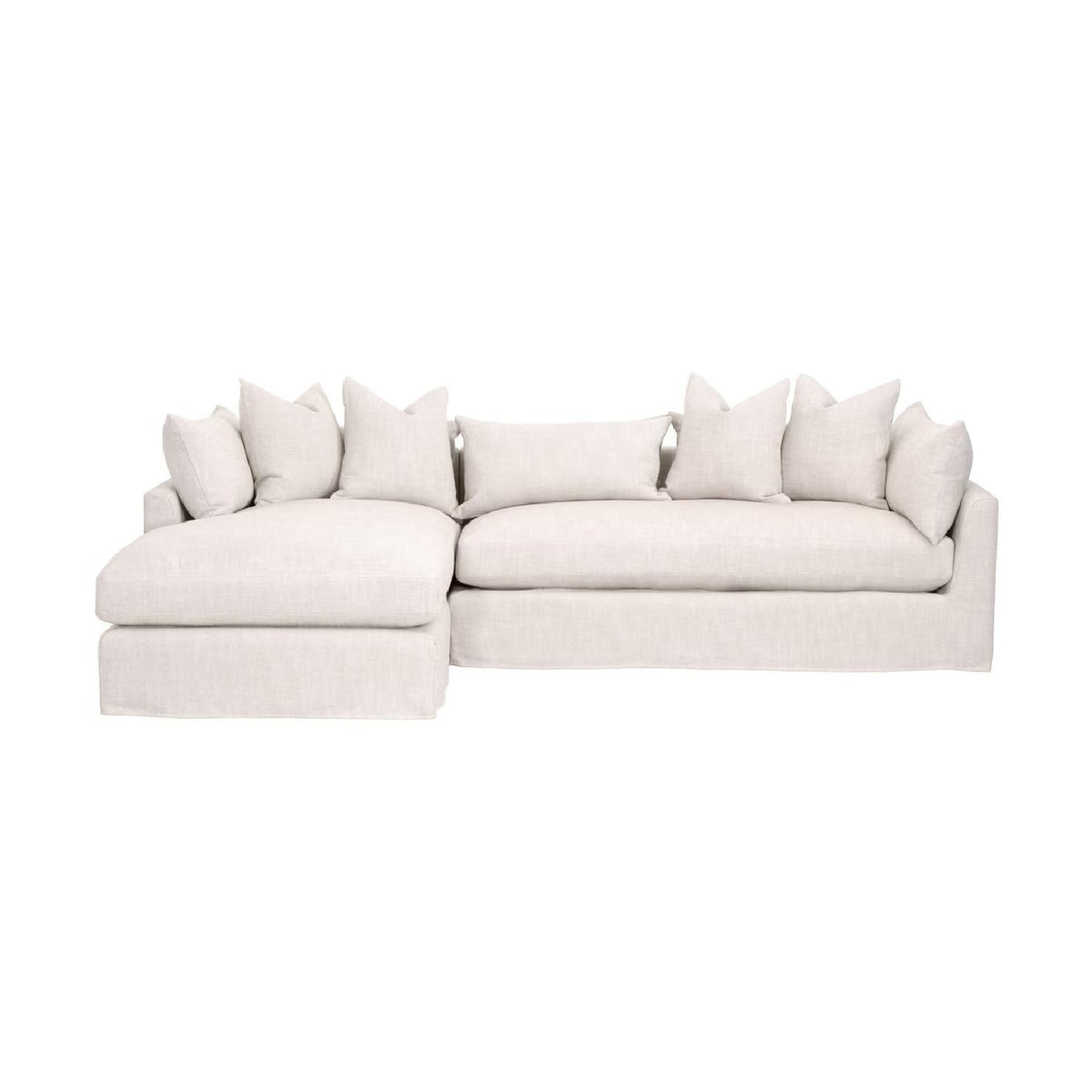 Beige Slipcover Sectional Sofa | Living Essentials Haven