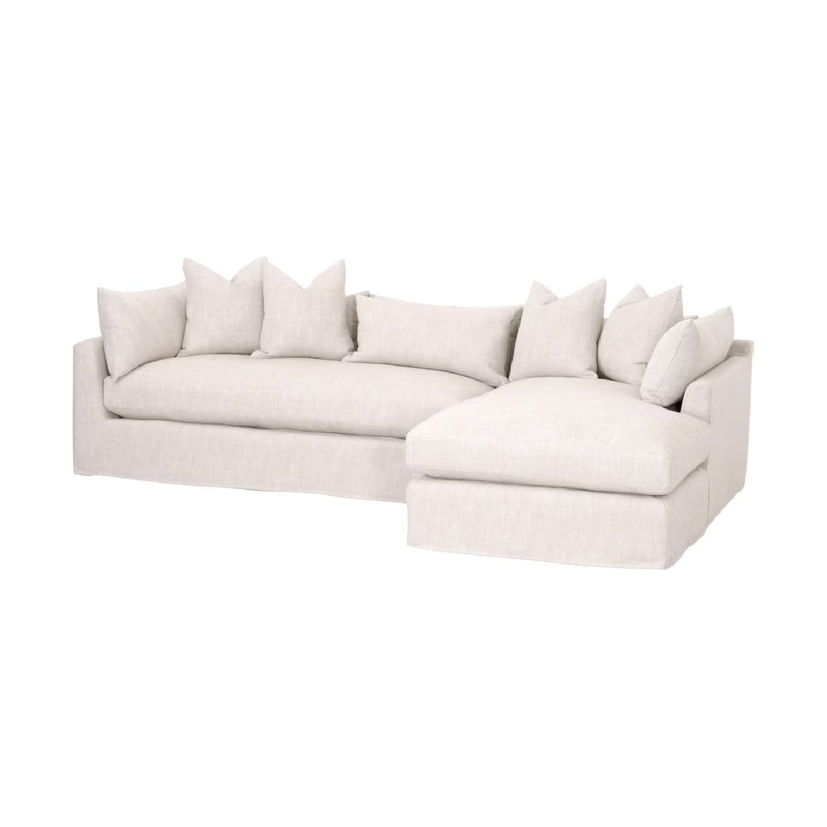 Beige Slipcover Sectional Sofa | Living Essentials Haven