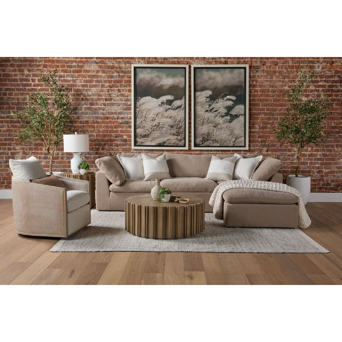 Modern European furniture - Square Cushioned Modular Ottoman - www.oroa.com