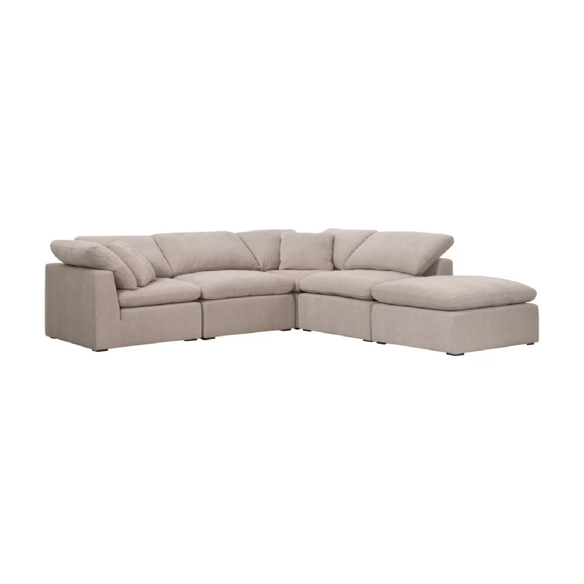 Modern European furniture - Square Cushioned Modular Ottoman - www.oroa.com